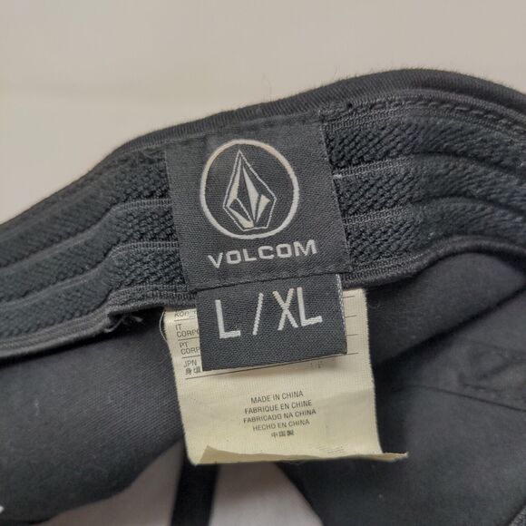 Volcom Men's Fitted Hat Black Size L/XL Embroidered Logo Cotton Blend - Picture 9 of 10